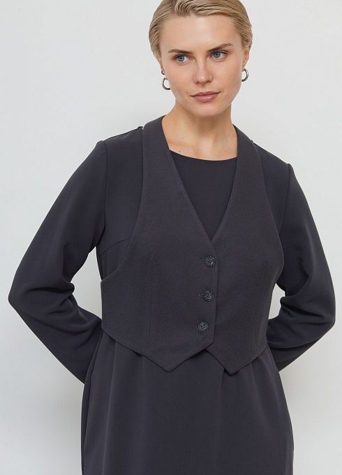  GRIOL. Жилет жен. 388391.11312.7600N Тёмно-серый GRIOL