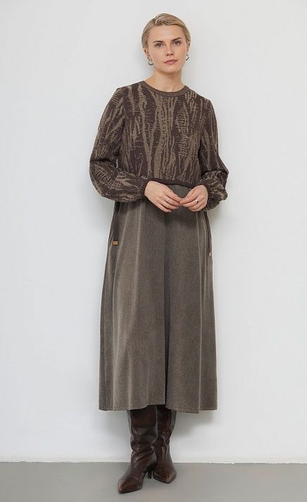 GRIOL. Платье жен. 360271.33312.3406YM Темно-бежевый GRIOL GRIOL. Платье жен. 360271.33312.3406YM Темно-бежевый