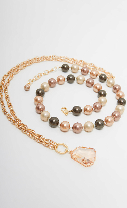  GRIOL. Колье Полюшко 2 Коричневый 