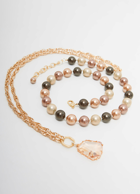  GRIOL. Колье Полюшко 2 Коричневый GRIOL