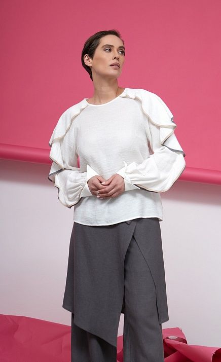 Блузка с воланами на рукавах GRIOL