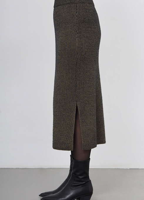  GRIOL. Юбка жен. 350118.33303.3782S Чёрный хаки GRIOL