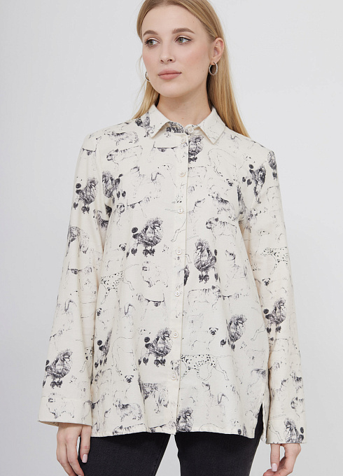 Рубашка фланелевая с принтом GRIOL