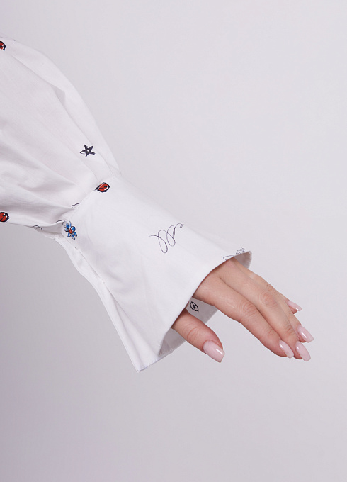 Рубашка из хлопка с принтом GRIOL