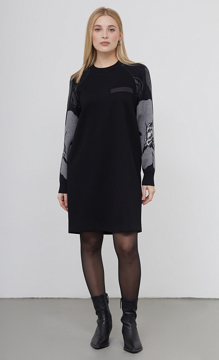  GRIOL. Платье жен. 360257.09312.8273F Чёрный "Серый" 