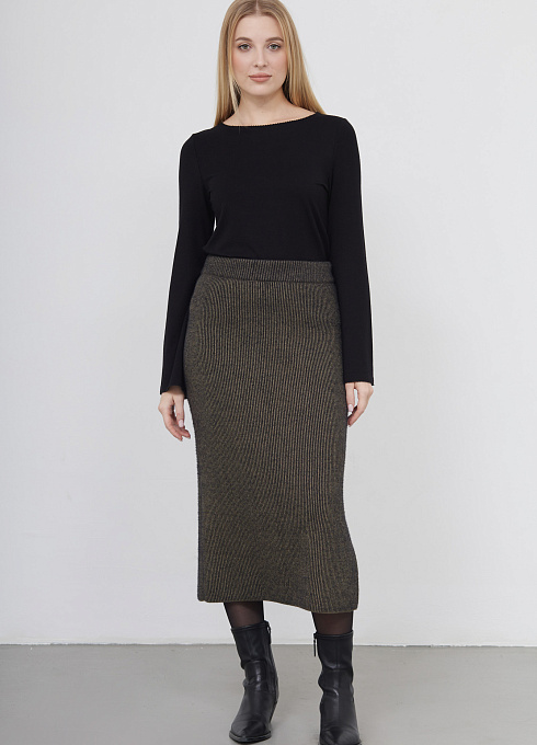  GRIOL. Юбка жен. 350118.33303.3782S Чёрный хаки GRIOL