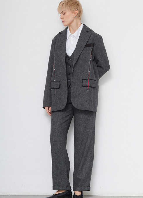  GRIOL. Жакет жен. 378376.11312.8201M Серый меланж GRIOL