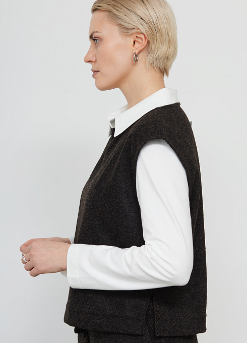  GRIOL. Жилет жен. 387912А.11313.8211M Коричневый меланж GRIOL