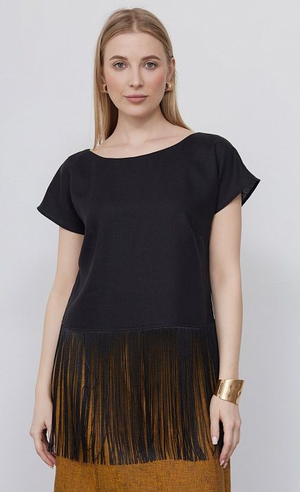 Топ изо льна с бахромой GRIOL