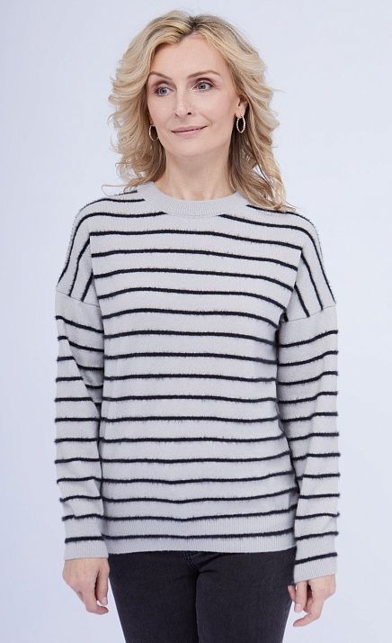  GRIOL. Джемпер жен. 310449.33303.8082S Серый полоса 