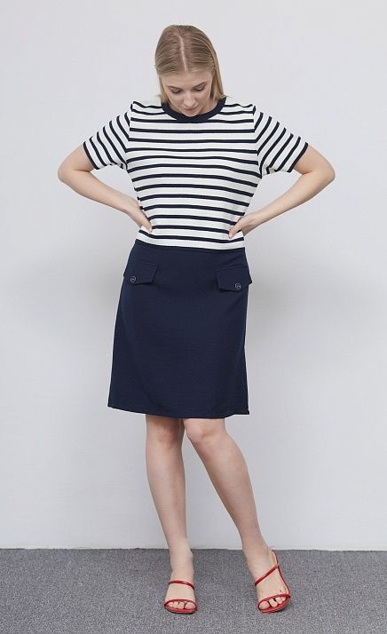 GRIOL. Платье жен. 360258К.6_303.9502S белый/темно-синий GRIOL GRIOL. Платье жен. 360258К.6_303.9502S белый/темно-синий