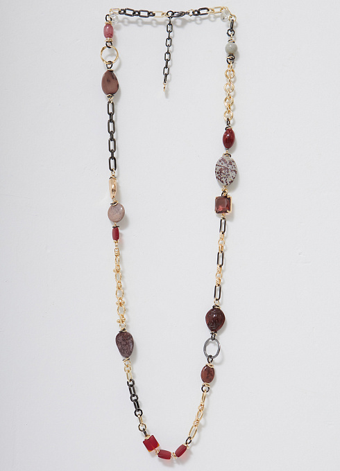  GRIOL. Колье Вишневый брауни 2 Бордовый  GRIOL