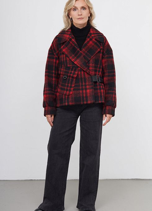  GRIOL. Куртка жен. 514279.11208.4582P Красно-чёрный GRIOL