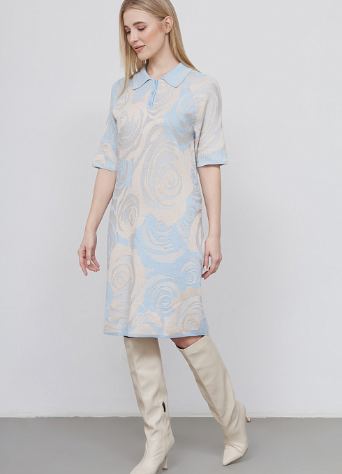  GRIOL. Платье жен. 360263.33303.0703F Молочно-голубой GRIOL