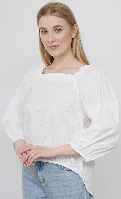 Блузка из хлопка с перфорацией GRIOL