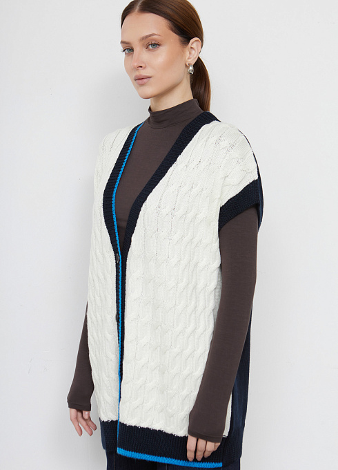  GRIOL. Жилет жен. 380109.05303.0201N Бело-синий GRIOL