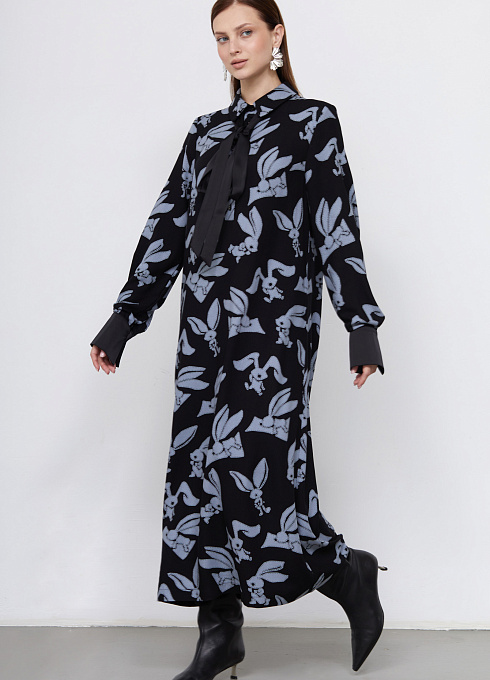  GRIOL. Платье жен. 360329.03312.8278А Черный/серый GRIOL