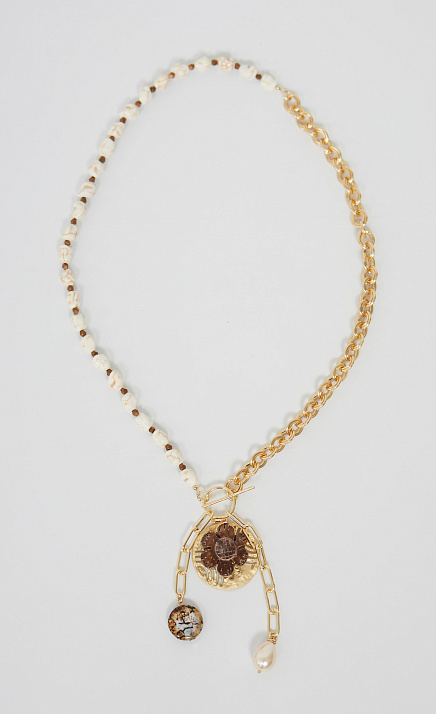  GRIOL. Колье Кофейный остров Коричневый 