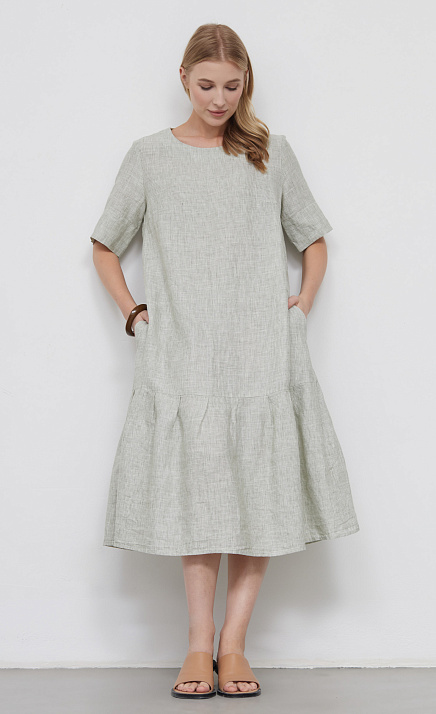  GRIOL. Платье жен. 367763.37312.0235S Бело зеленый 