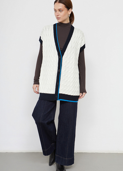  GRIOL. Жилет жен. 380109.05303.0201N Бело-синий GRIOL