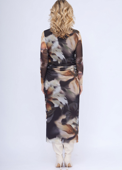  GRIOL. Платье жен. 360323.03313.0301О бежевый/серый GRIOL