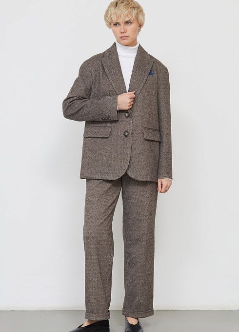 Жакет жен. 378176Г.11313.1103M Тёмно-коричневый (2)