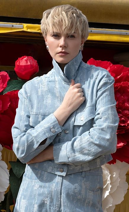 GRIOL. Жакет жен. 378299А.11312.1600N Голубой GRIOL GRIOL. Жакет жен. 378299А.11312.1600N Голубой