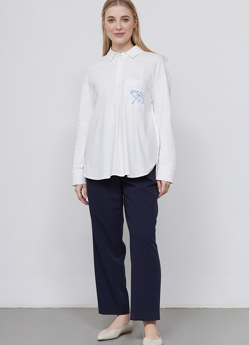 Рубашка oversize комбинированная GRIOL