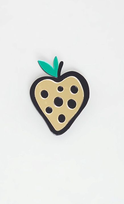  GRIOL. Брошь жен Клубника Золото 