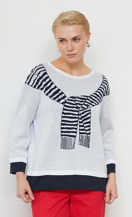  GRIOL. Джемпер жен. 310558.03303.9601S Бело-синий 