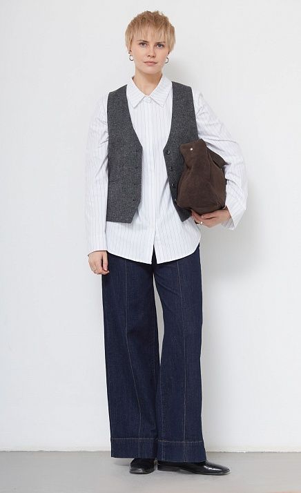  GRIOL. Жилет жен. 388239А.11312.8201M Серый меланж 