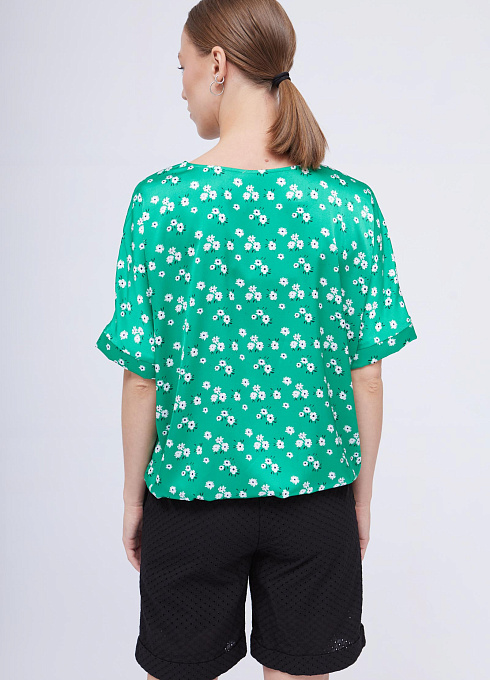 Блузка из атласа на резинке GRIOL