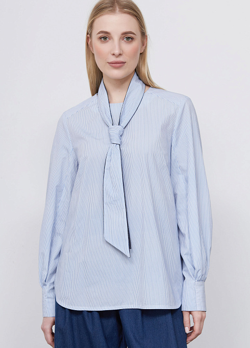 Блузка жен. 311122.03312.0284S Бело-голубой  (3)