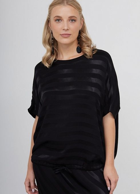 Блуза oversize из вискозы в полоску GRIOL