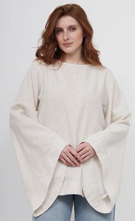 Туника оверсайз из хлопка и льна GRIOL
