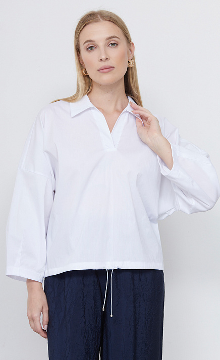 Блузка из хлопка на кулиске GRIOL