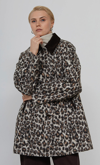  GRIOL. Пальто жен. 534606.11208.5901O Коричнево-молочный 