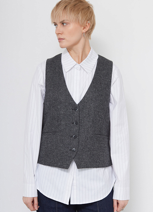 GRIOL. Жилет жен. 388239А.11312.8201M Серый меланж GRIOL