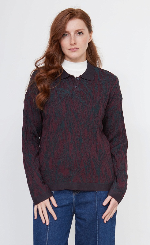  GRIOL. Джемпер жен. 310344В.33303.1465O Изумрудно-бордовый 