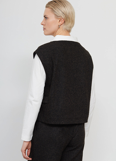  GRIOL. Жилет жен. 387912А.11313.8211M Коричневый меланж GRIOL