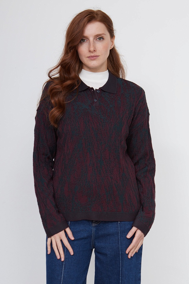  GRIOL. Джемпер жен. 310344В.33303.1465O Изумрудно-бордовый GRIOL