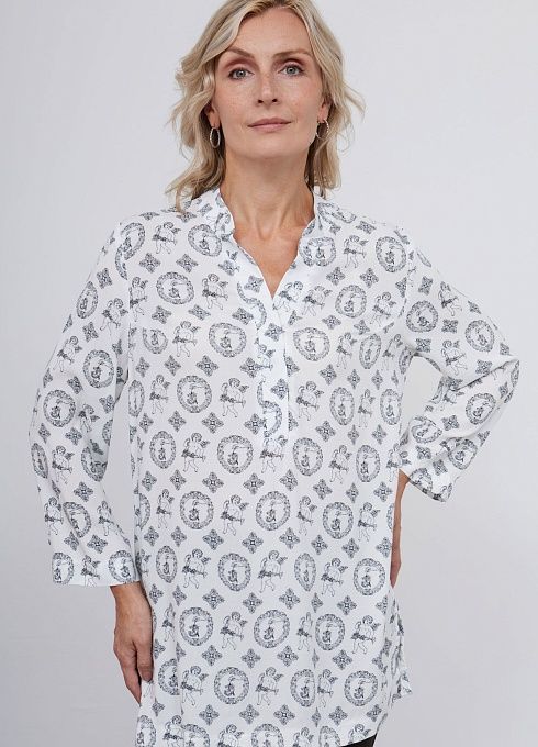 Блузка удлиненная с принтом GRIOL