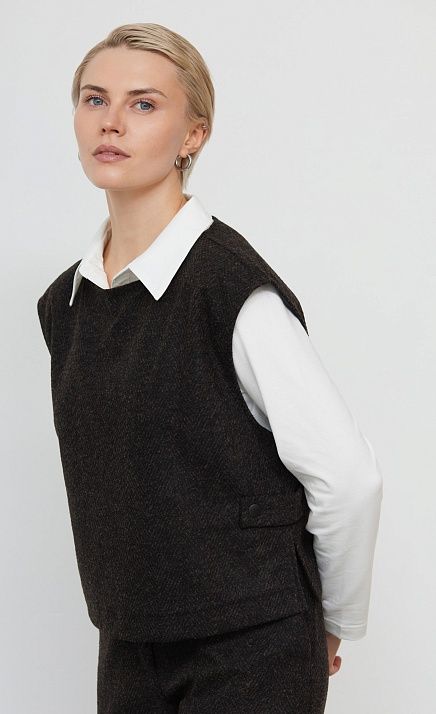  GRIOL. Жилет жен. 387912А.11313.8211M Коричневый меланж 