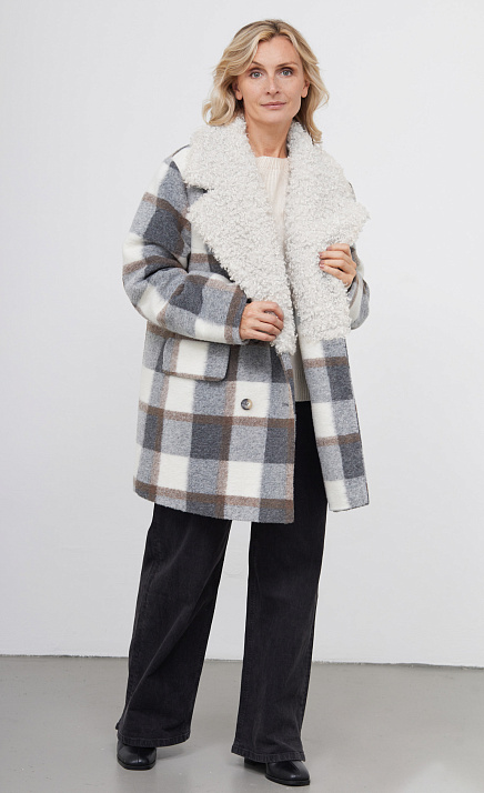  GRIOL. Полупальто жен. 524349.11208.0776P Бежево-серый 