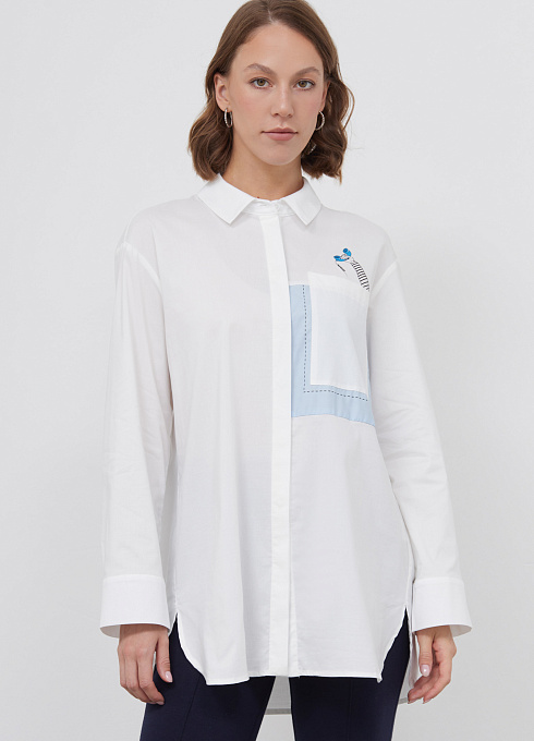 Рубашка oversize с печатью GRIOL