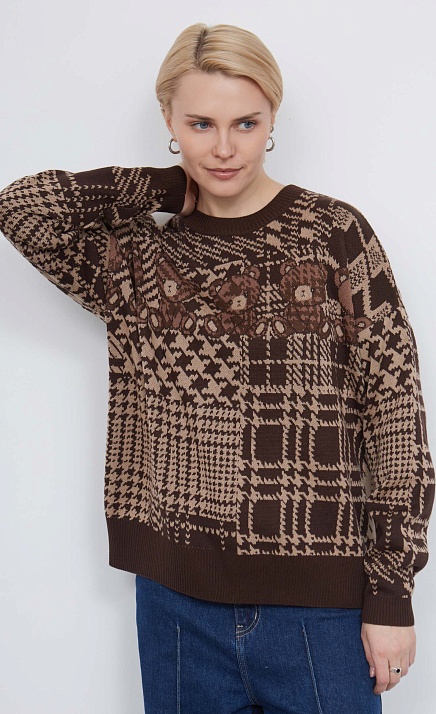  GRIOL. Джемпер жен. 310548М.33303.1004QA Тёмно-коричневый 