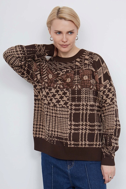 GRIOL. Джемпер жен. 310548М.33303.1004QA Тёмно-коричневый GRIOL