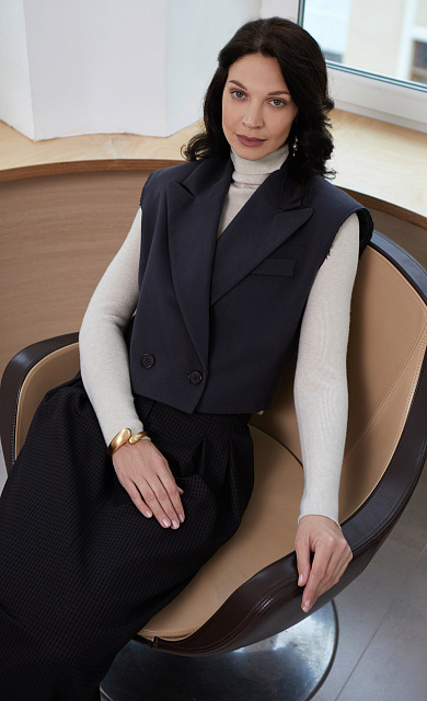  GRIOL. Жилет жен. 388322.11312.7600N Тёмно-серый 