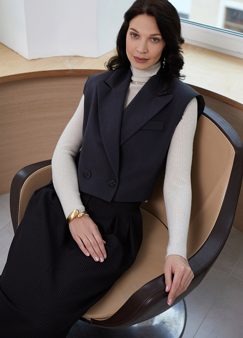  GRIOL. Жилет жен. 388322.11312.7600N Тёмно-серый GRIOL