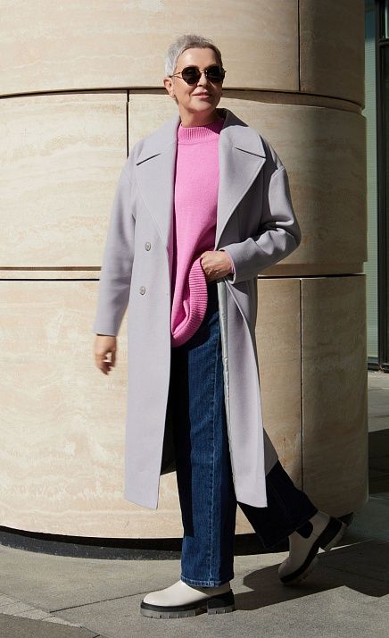 GRIOL. Пальто жен. 533991.11208.8900N Лавандовый GRIOL GRIOL. Пальто жен. 533991.11208.8900N Лавандовый